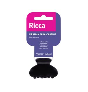 Piranha De Cabelo Ricca Classic Pequena Preta
