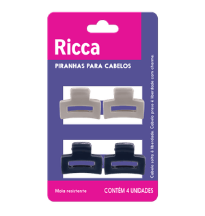 Piranha De Cabelo Ricca Glam Mini C/4