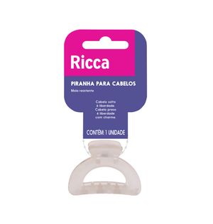 Piranha De Cabelo Ricca Jelly Peq Bege