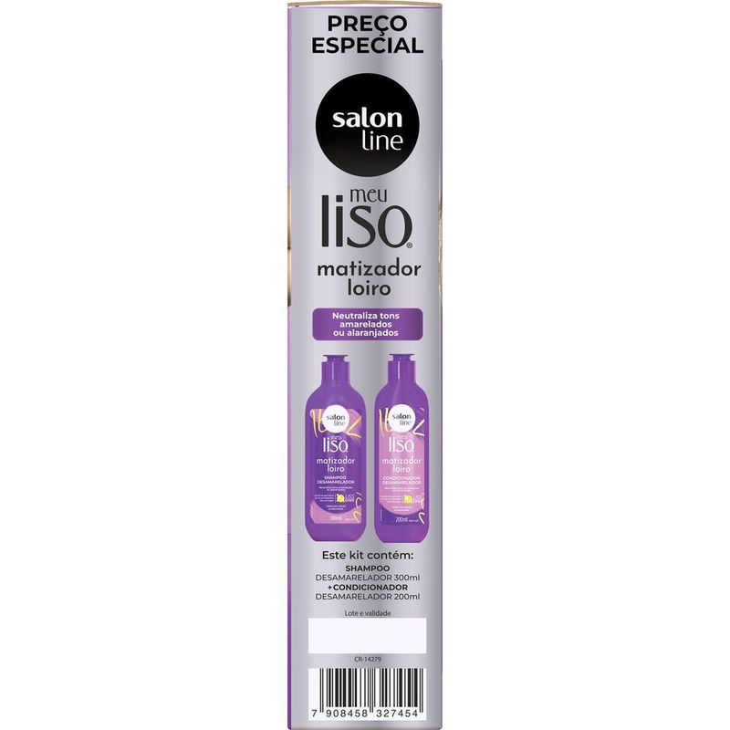 KIT SALON LINE SH+COND 500ML MATIZADOR LOIRO