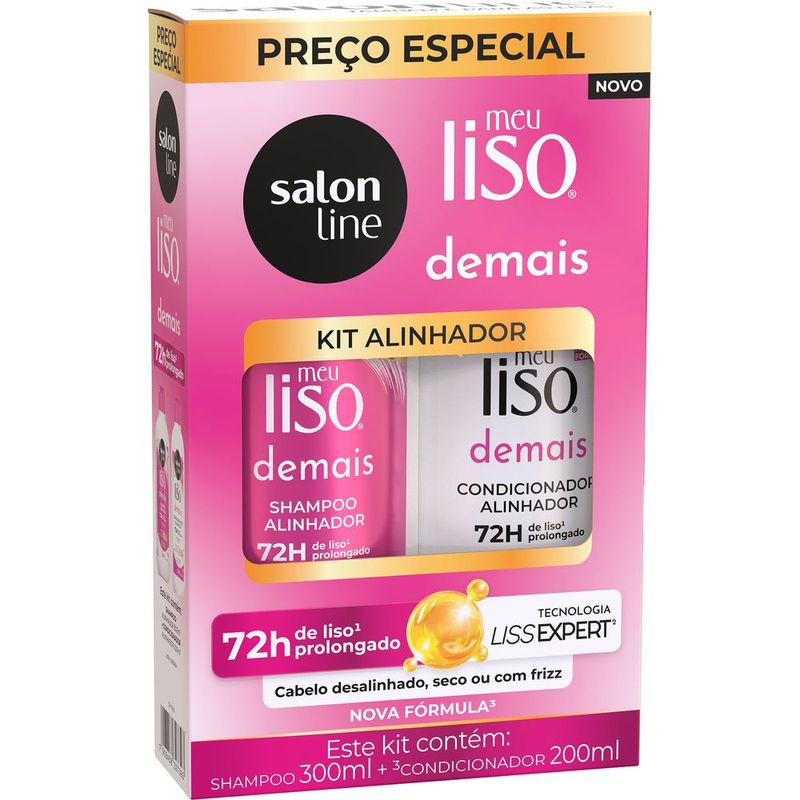 KIT SALON LINE SH+COND 500ML MEU LISO DEMAIS