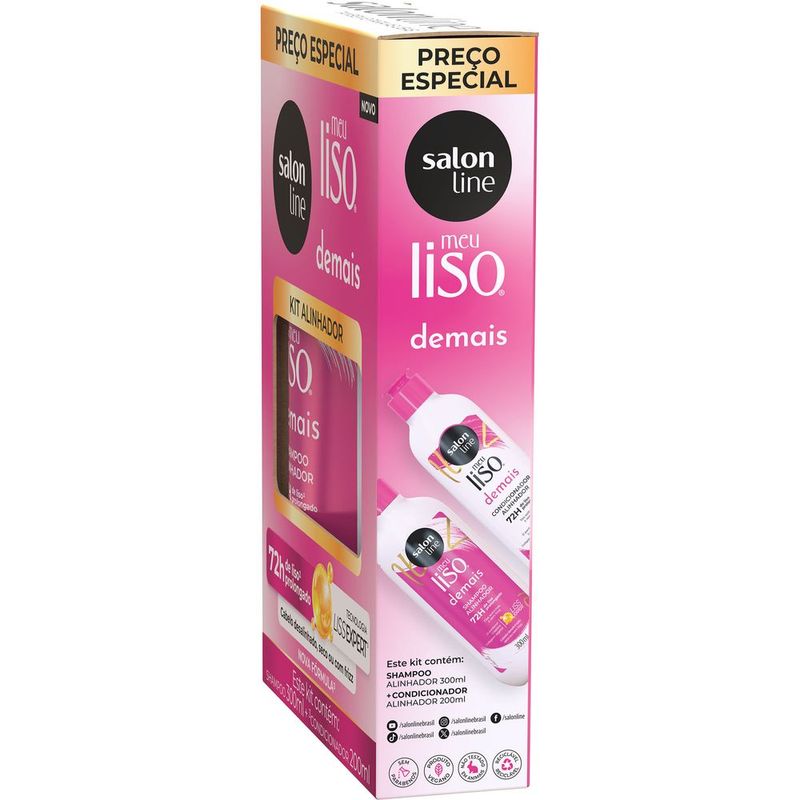 KIT SALON LINE SH+COND 500ML MEU LISO DEMAIS