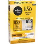 KIT SALON LINE SH+COND 500ML MEU LISO MUITO + LISO