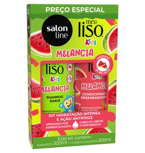 Kit Salon Line Shampoo + Condicionador Meu Liso Kids Melancia 500ml