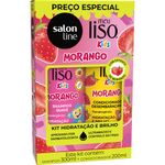KIT SALON LINE SH+COND 500ML MEU LISO KIDS MORANGO