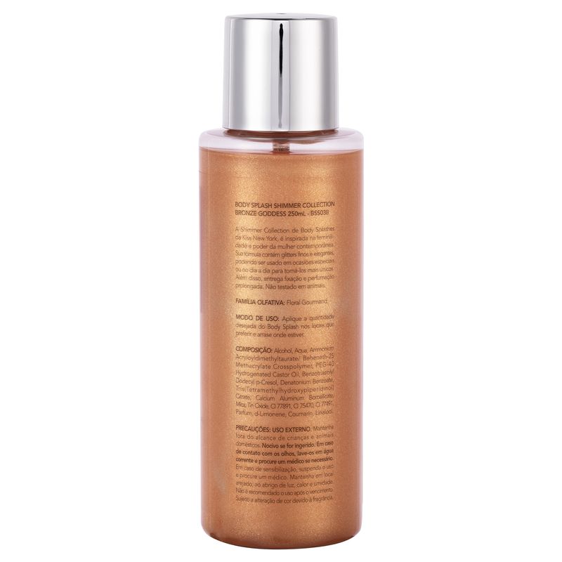 BODY SPLAS KISS NY 250ML SHIMMER BRONZE
