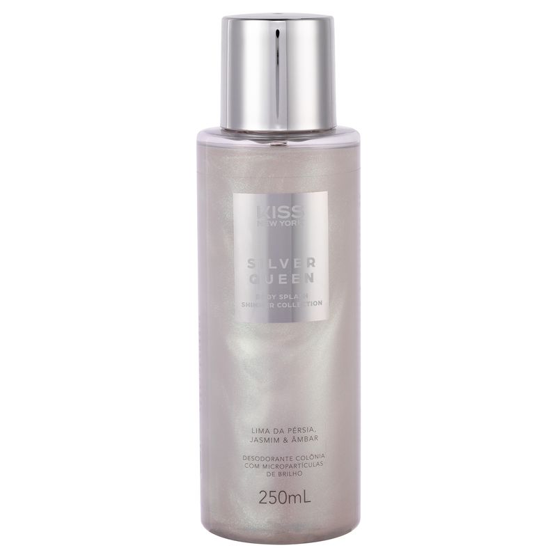 BODY SPLAS KISS NY 250ML SHIMMER SILVER