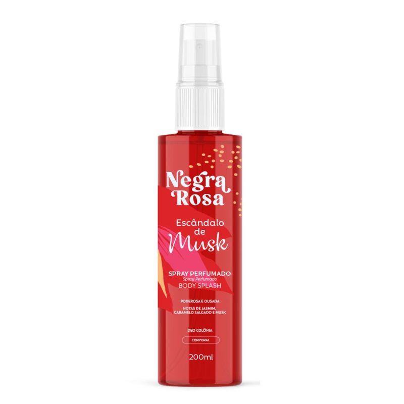 BODY SPLAS NEGRA ROSA 200ML ESCANDALO DE MUSK