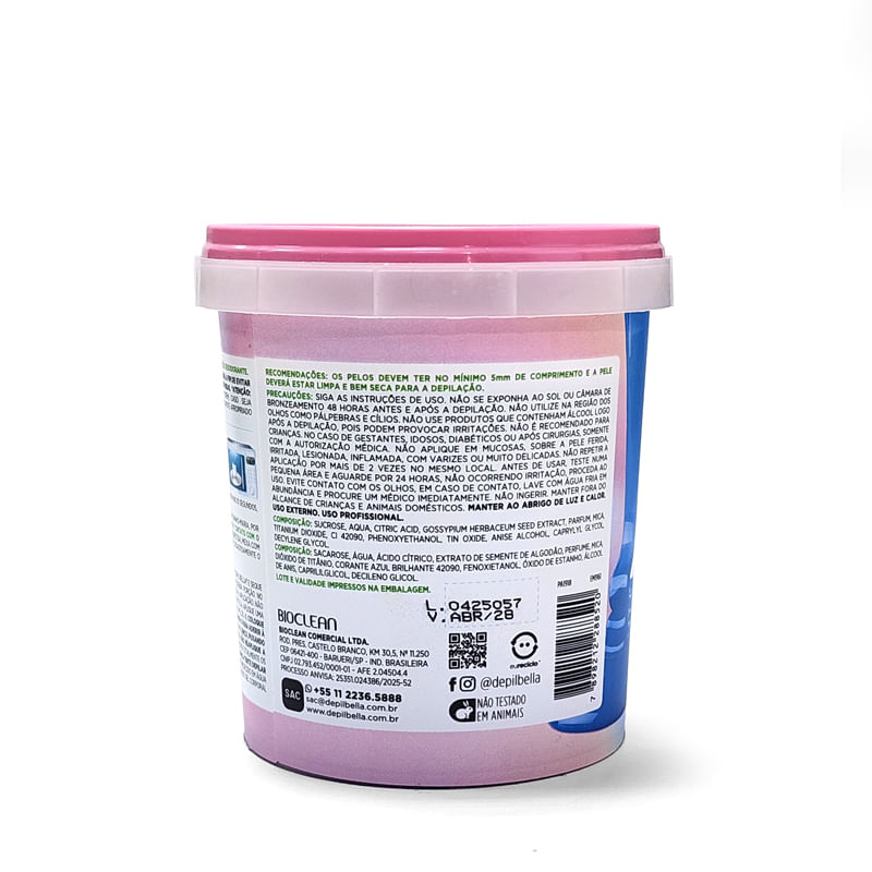 CERA DEPILBELLA 600G HIDROSSOLU ALGODAO DOCE