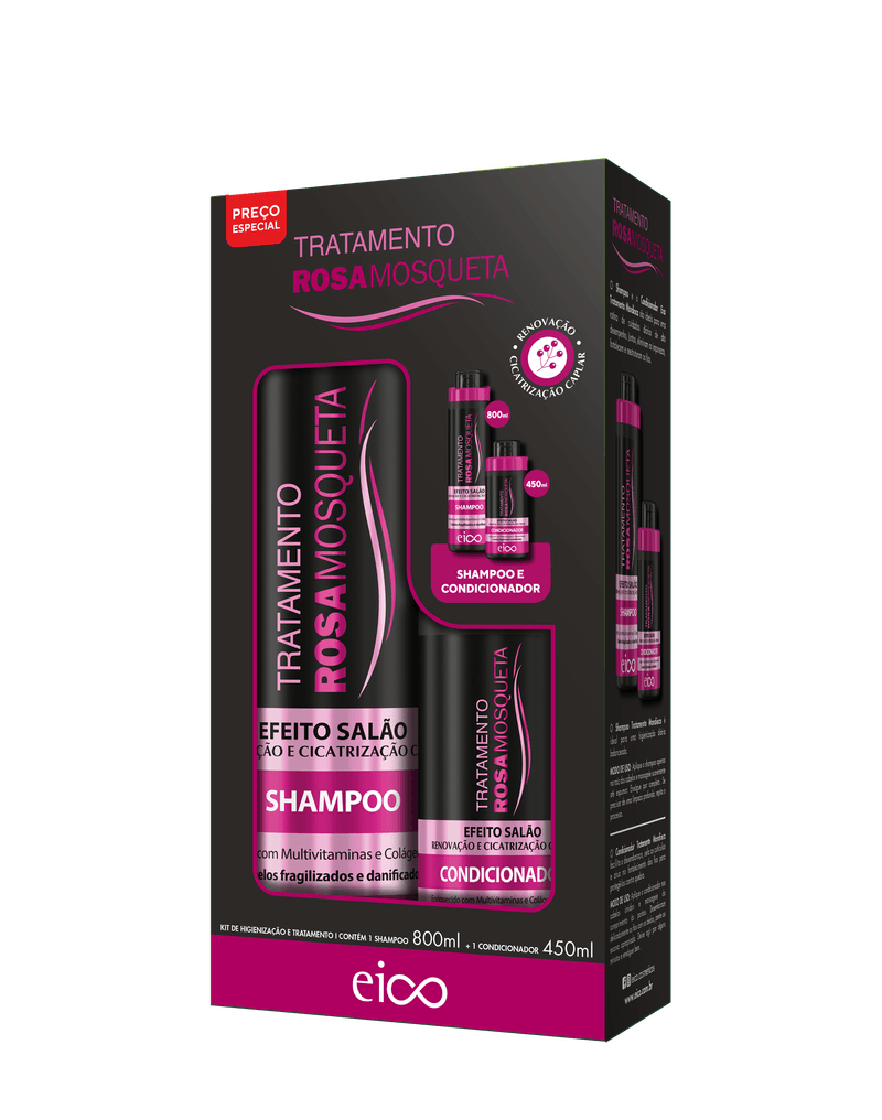 KIT EICO SH+COND 1,25L EFEITO SALAO ROSA MOSQUETA