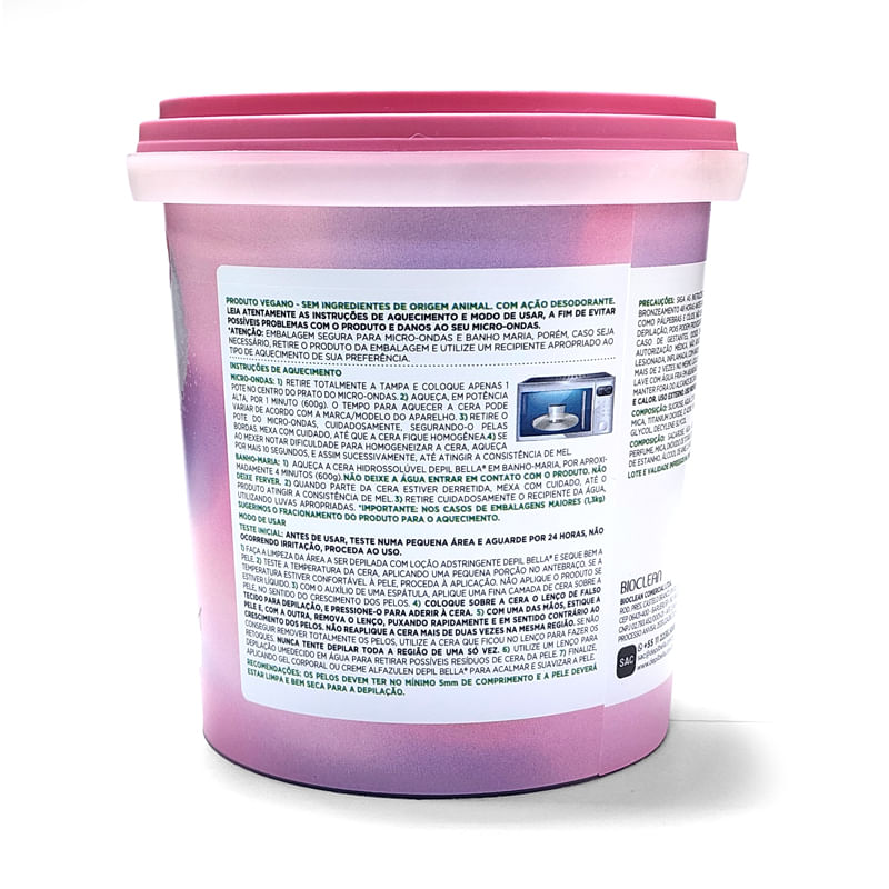 CERA DEPILBELLA 1,3KG HIDROSSOLU ALGODAO DOCE