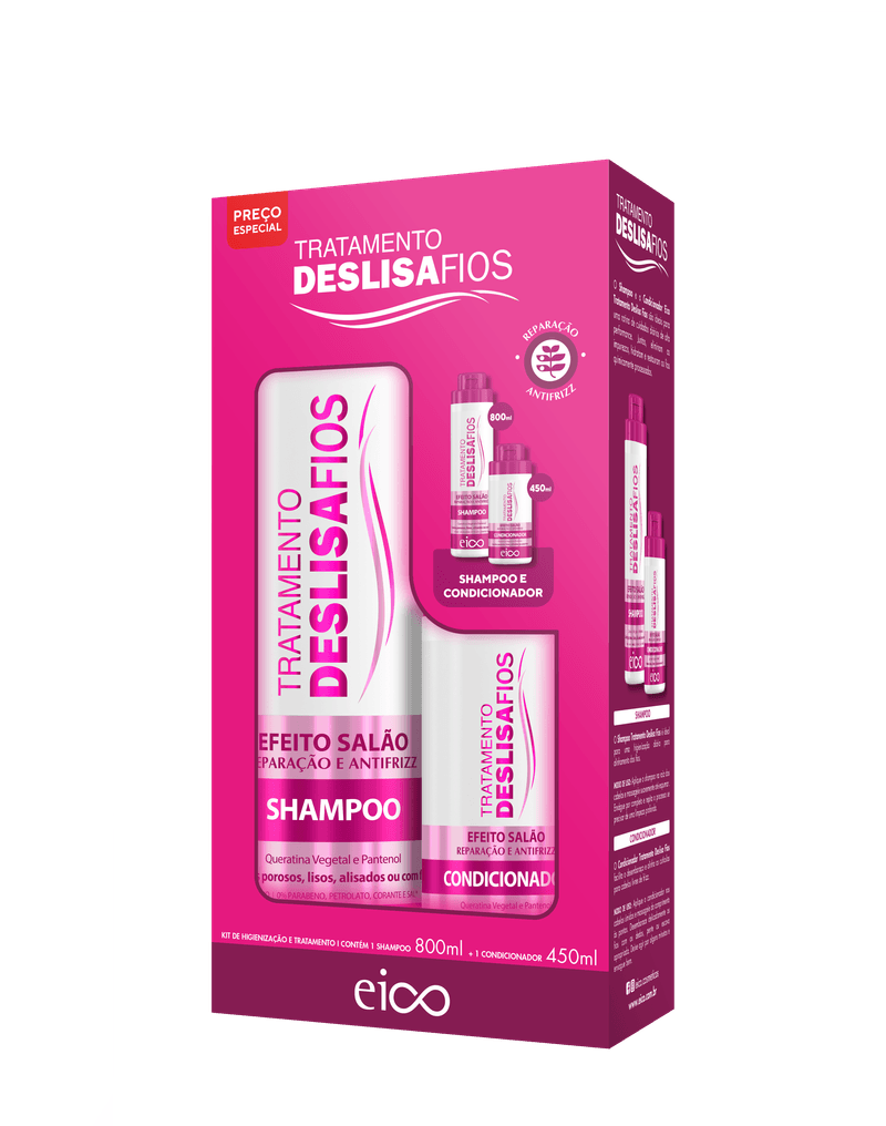 KIT EICO SH+COND 1,25L EFEITO SALAO DESLISA FIOS
