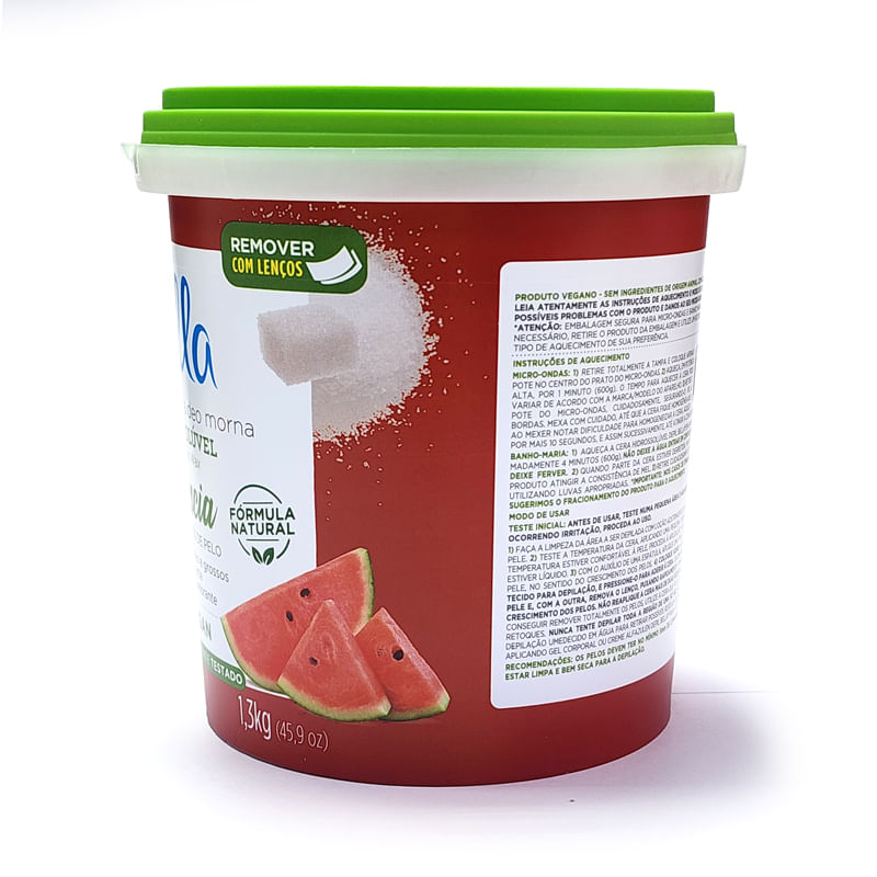 CERA DEPILBELLA 1,3KG HIDROSSOLU MELANCIA