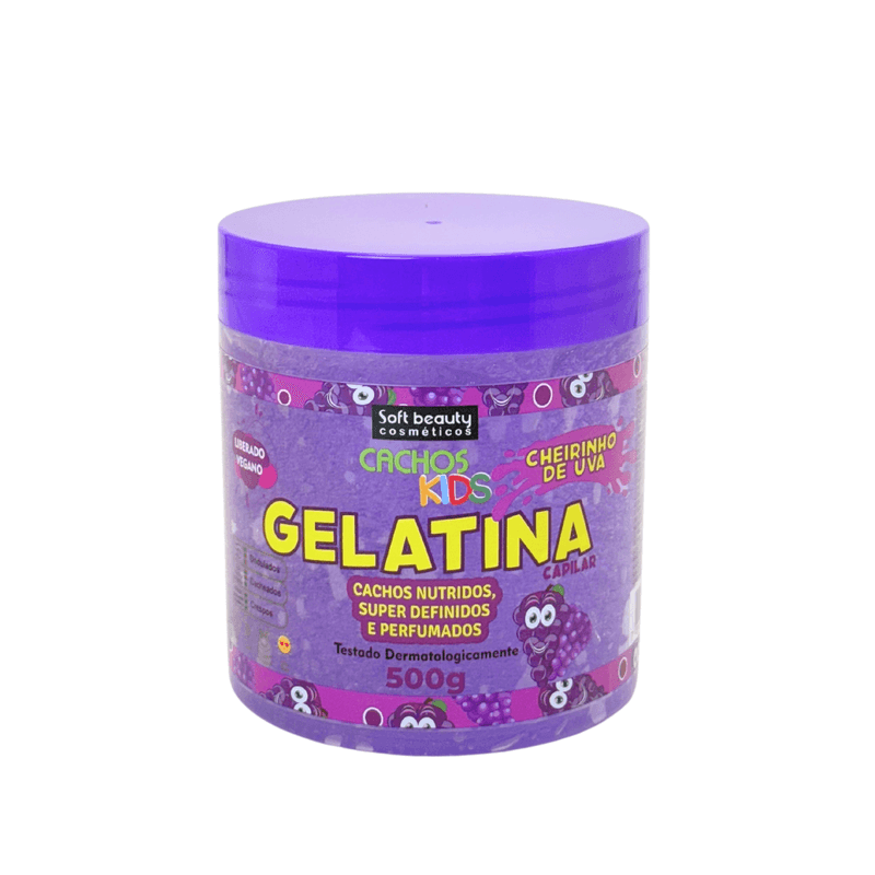 GELATINA SOFT BEAUT 500G KIDS CHEIRINHO DE UVA