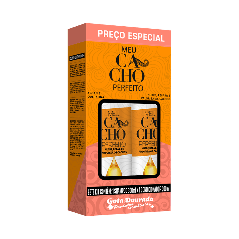 KIT GOTA DOURA 690G ARGAN E QUERATINA