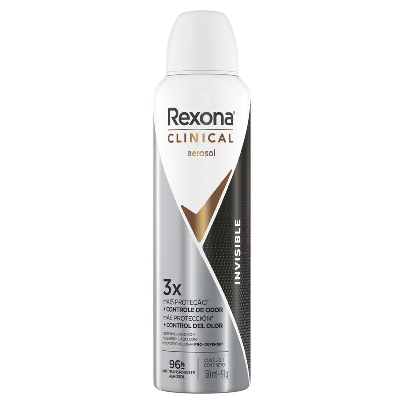 DES AERO REXONA 150ML CLINICAL INVISIBLE