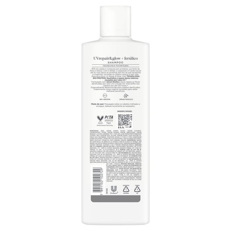 SH DOVE 370ML UV REPAIR GLOW+FERULICO