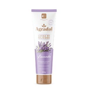Creme Para Maos Agradal 60g Luvas De Silicone Lavanda