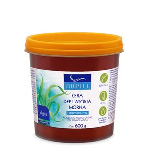 Cera Depilatoria Nupill 600g Hidrossoluvel Algas