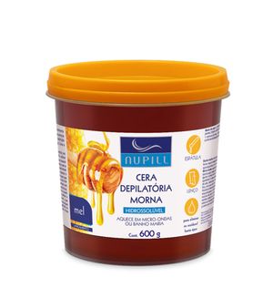Cera Depilatoria Nupill 600g Hidrossoluvel Mel