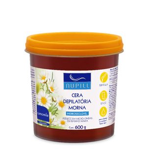 Cera Depilatoria Nupill 600g Hidrossoluvel Camomila