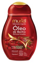 SAB LIQ MURIEL 230ML OLEO BANHO ROSA MOSQUETA