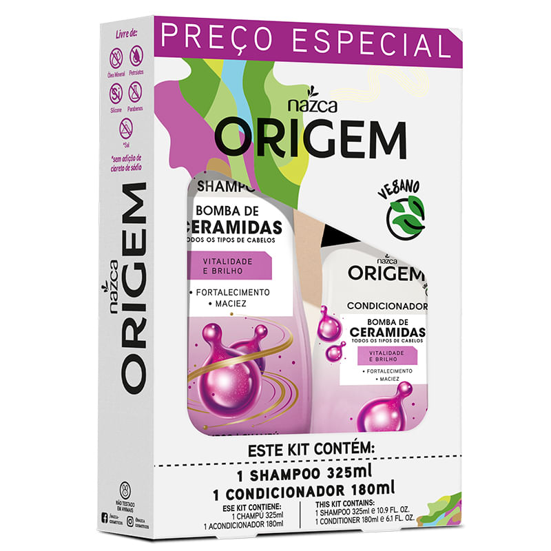 KIT NAZCA SH+COND 505ML CERAMIDAS