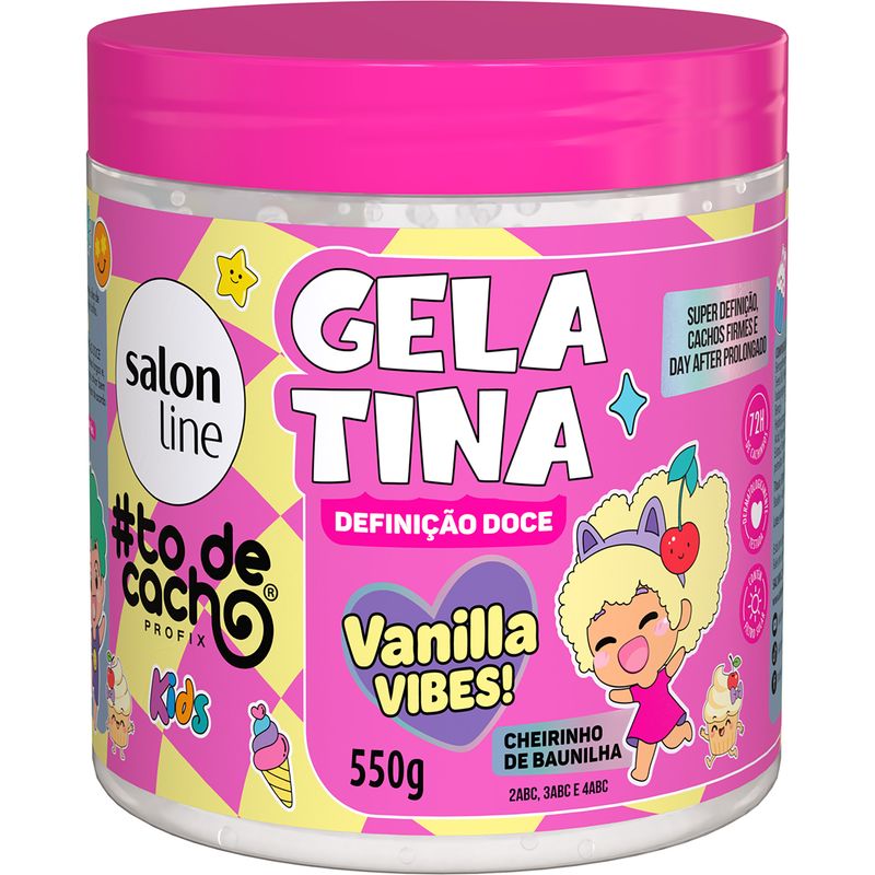 GELATINA SALON LINE 550G KIDS VANILLA DEFINICAO