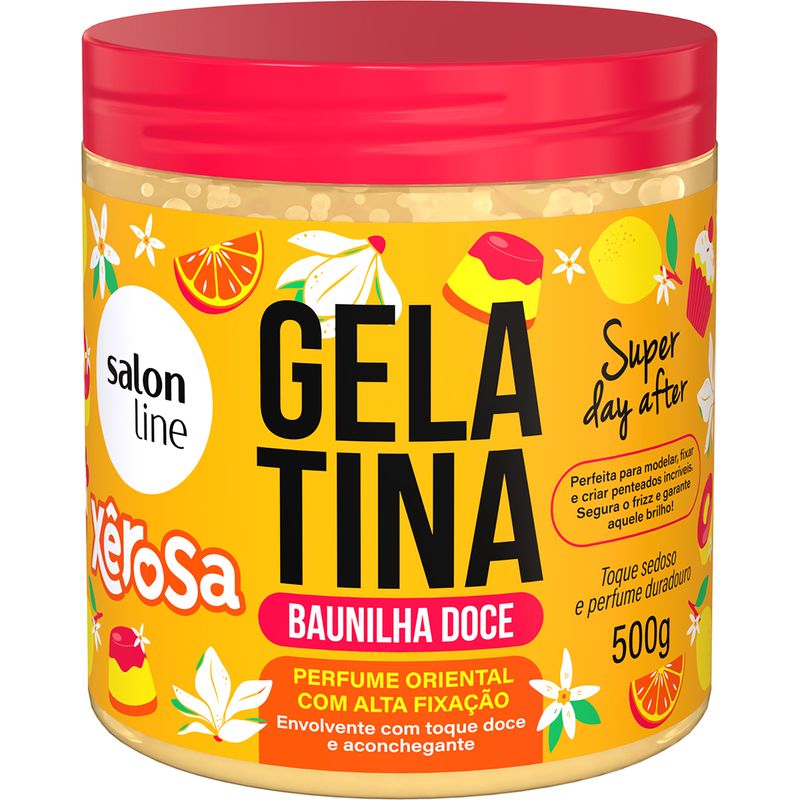 GELATINA SALON LINE 500G XEROSA BAUNILHA DOCE
