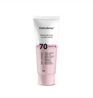Protetor Solar Facial Hidrabene 50g Fps 70 Clareador