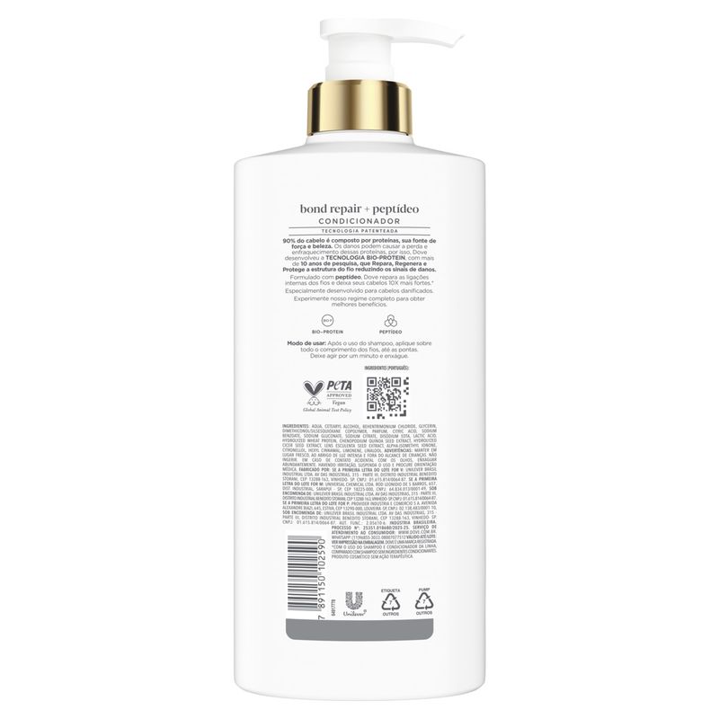 COND DOVE 600ML BOND REPAIR + PEPTIDEO