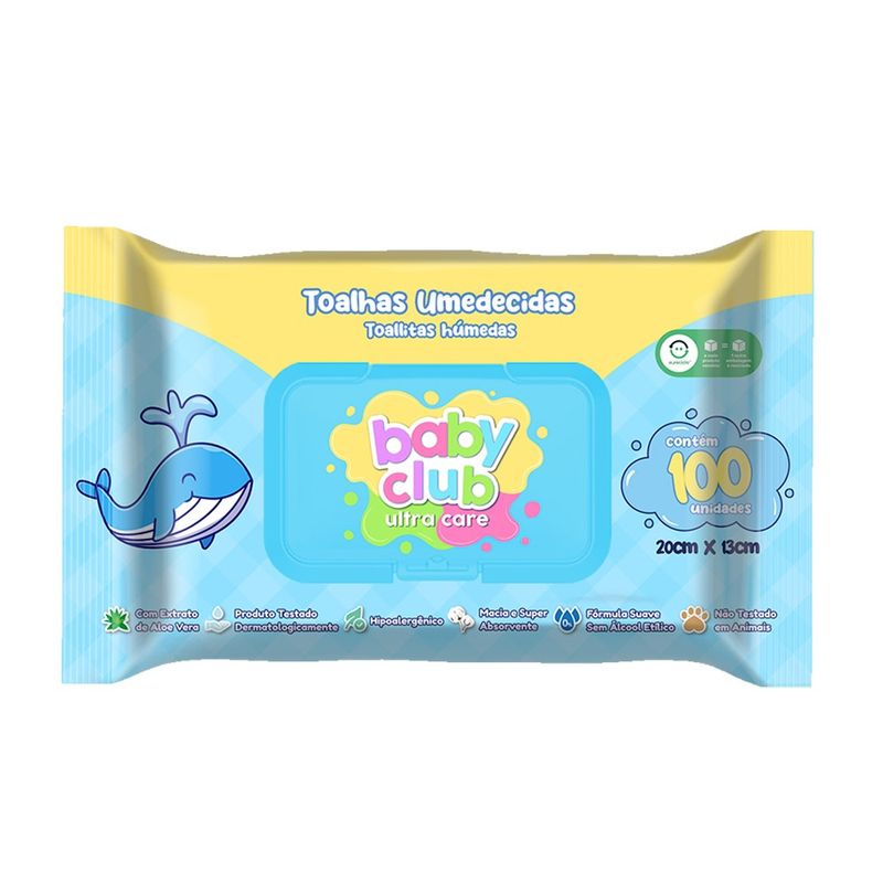 TOALHA UME B C 30G BABY CLUB 100FLS