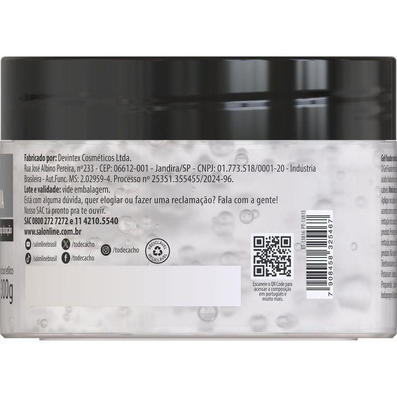 GEL CAP SALON LINE 300G FIXACAO MEDIA