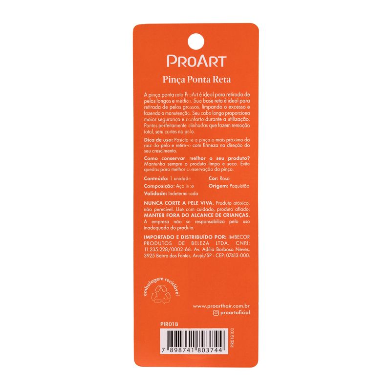 PINCA PROART PONTA RETA ROSA