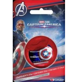 Fio Dental Infantil Condor Capitão América Menta 25m