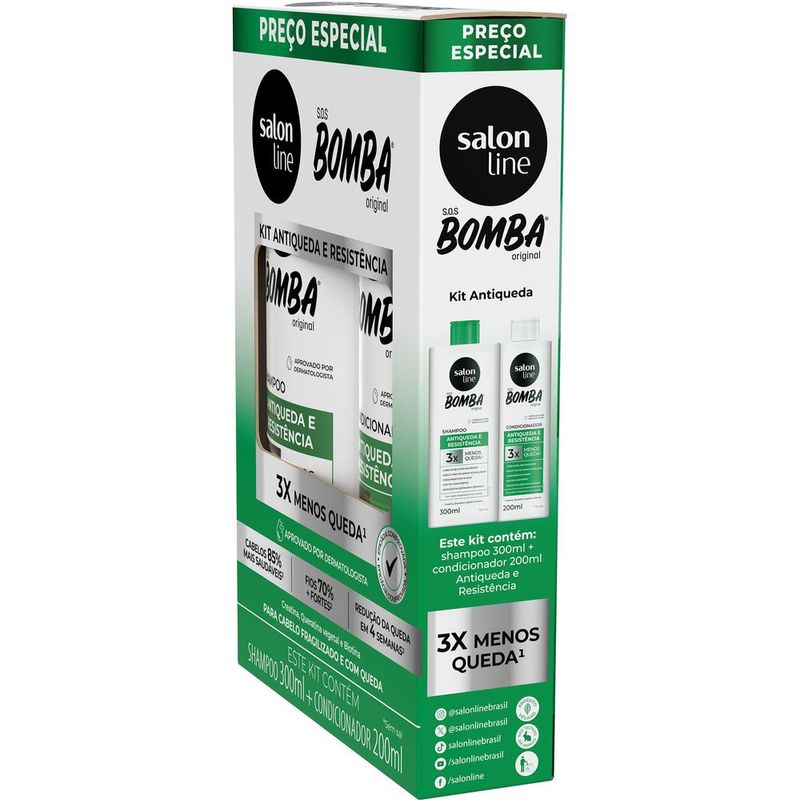 KIT SALON LINE SH+COND BOMBA ANTIQUEDA