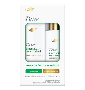 Kit Dove Shampoo 350ml + Condicionador 175ml Umectação + Coco Antioxi