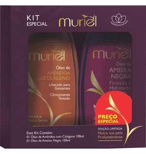 Kit Muriel Oleo 200ml Colageno E Ameixa Negra