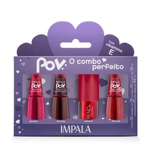 Kit Impala 3 Esmaltes + Gloss Antonela POV