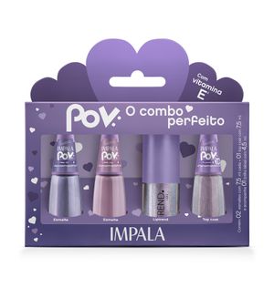 Kit Impala 3 Esmaltes + Gloss Luara POV
