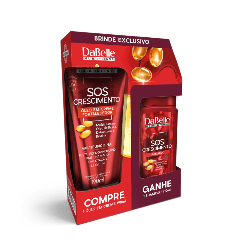 KIT DABELLE OLEO CR+SH 290ML SOS CRESCIMENTO
