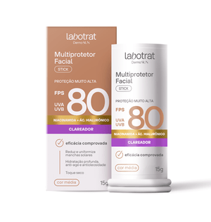 Protetor Solar Facial Labotrat Stick 15g Dermo Sun Medio Fps80