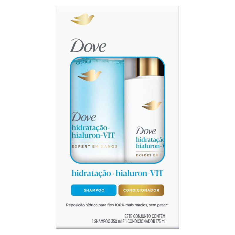 KIT DOVE SH+COND HIDRATACAO + HIALURON-VIT