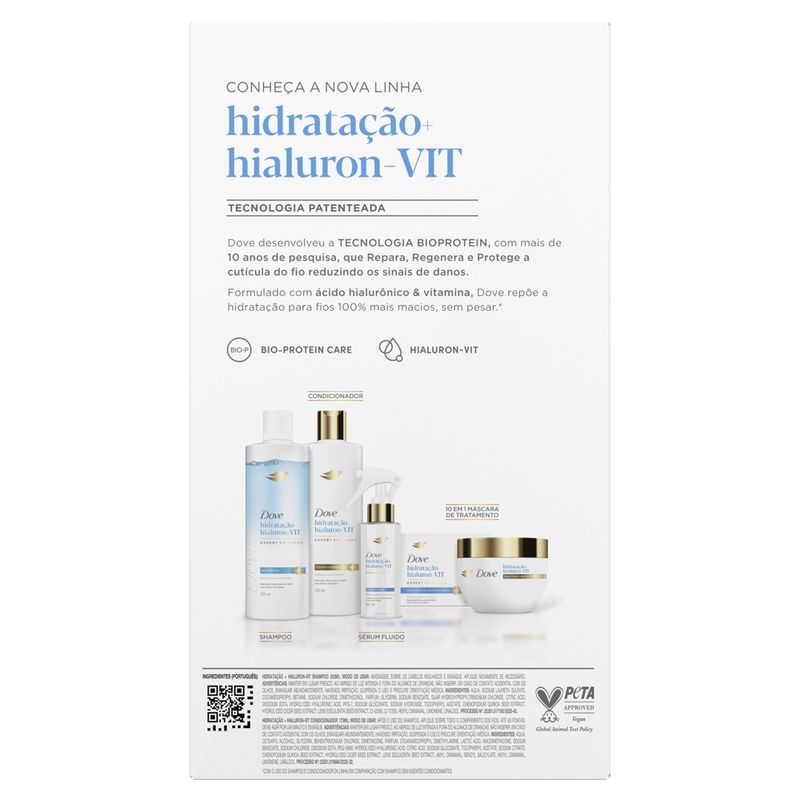 KIT DOVE SH+COND HIDRATACAO + HIALURON-VIT