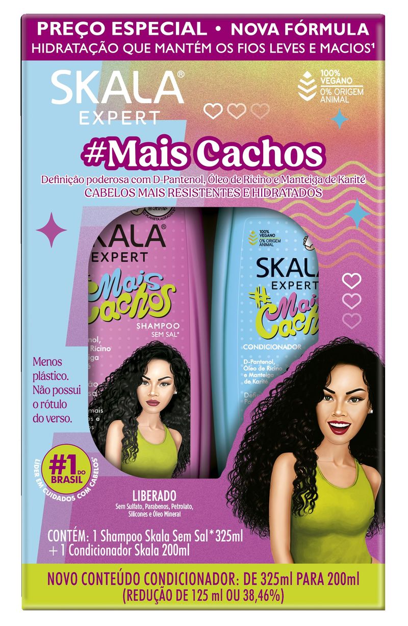 KIT SKALA SH+COND 525ML MAIS CACHOS