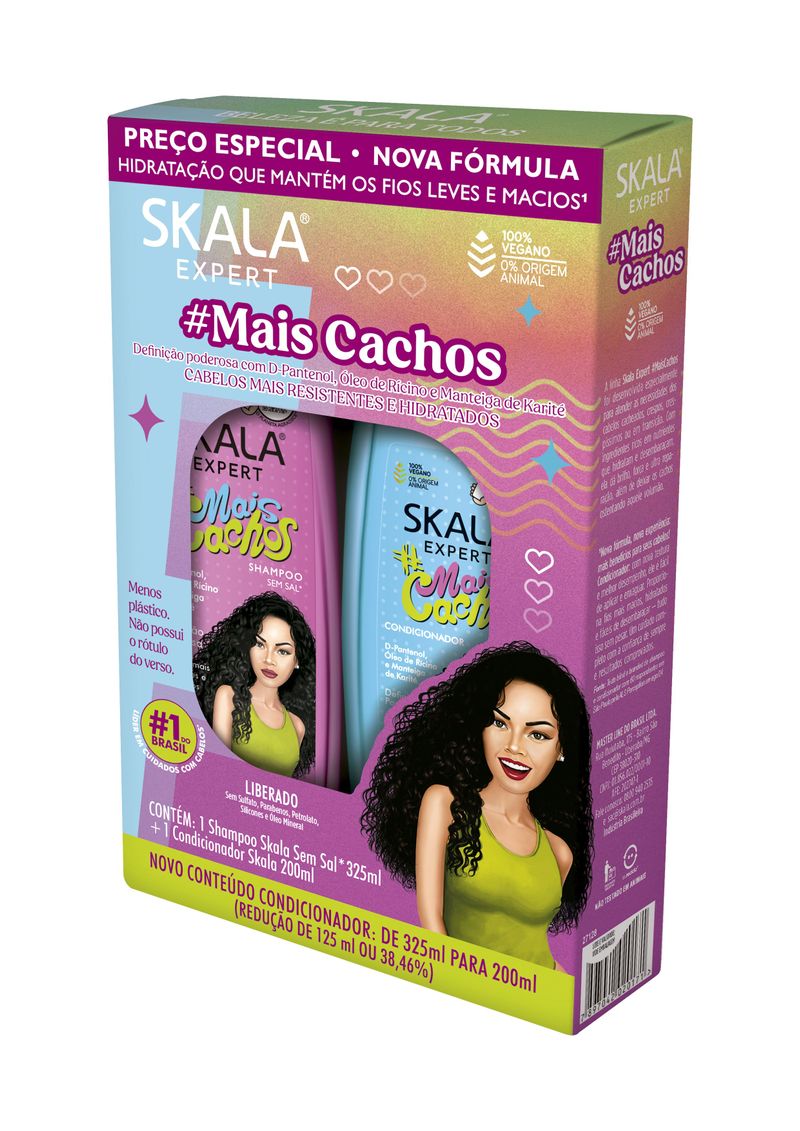 KIT SKALA SH+COND 525ML MAIS CACHOS