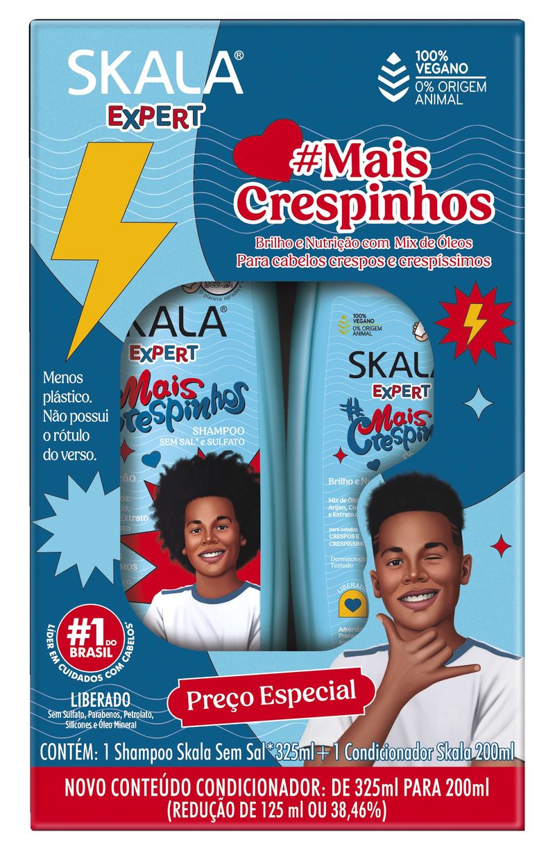 KIT SKALA SH+COND 525ML MAIS CRESPINHO