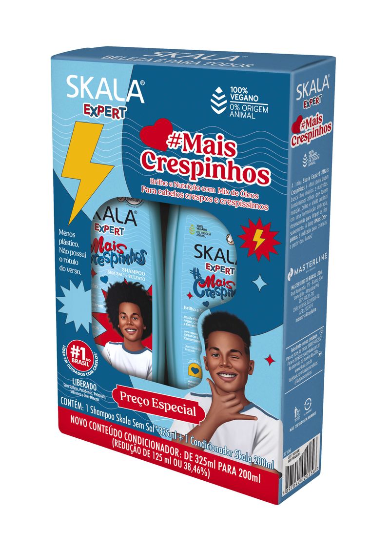 KIT SKALA SH+COND 525ML MAIS CRESPINHO