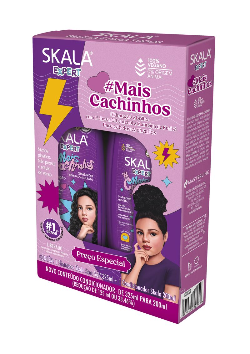 KIT SKALA SH+COND 525ML MAIS CACHINHOS