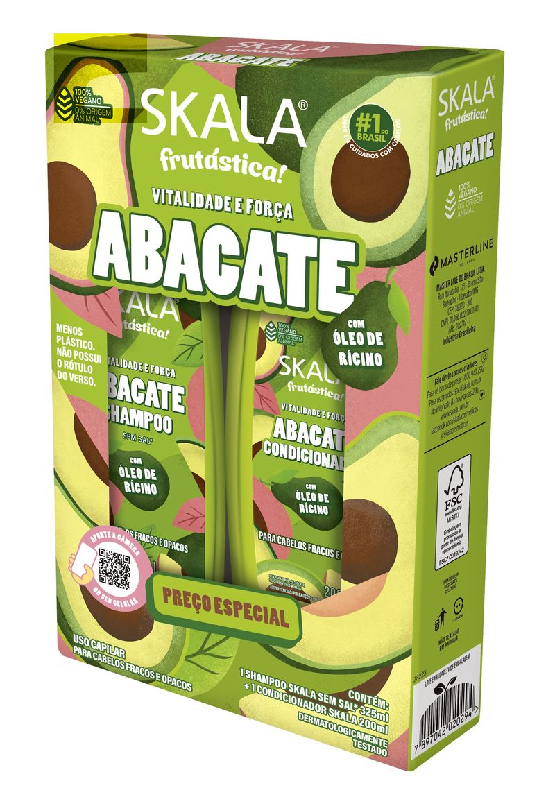 KIT SKALA SH+COND 525ML ABACATE